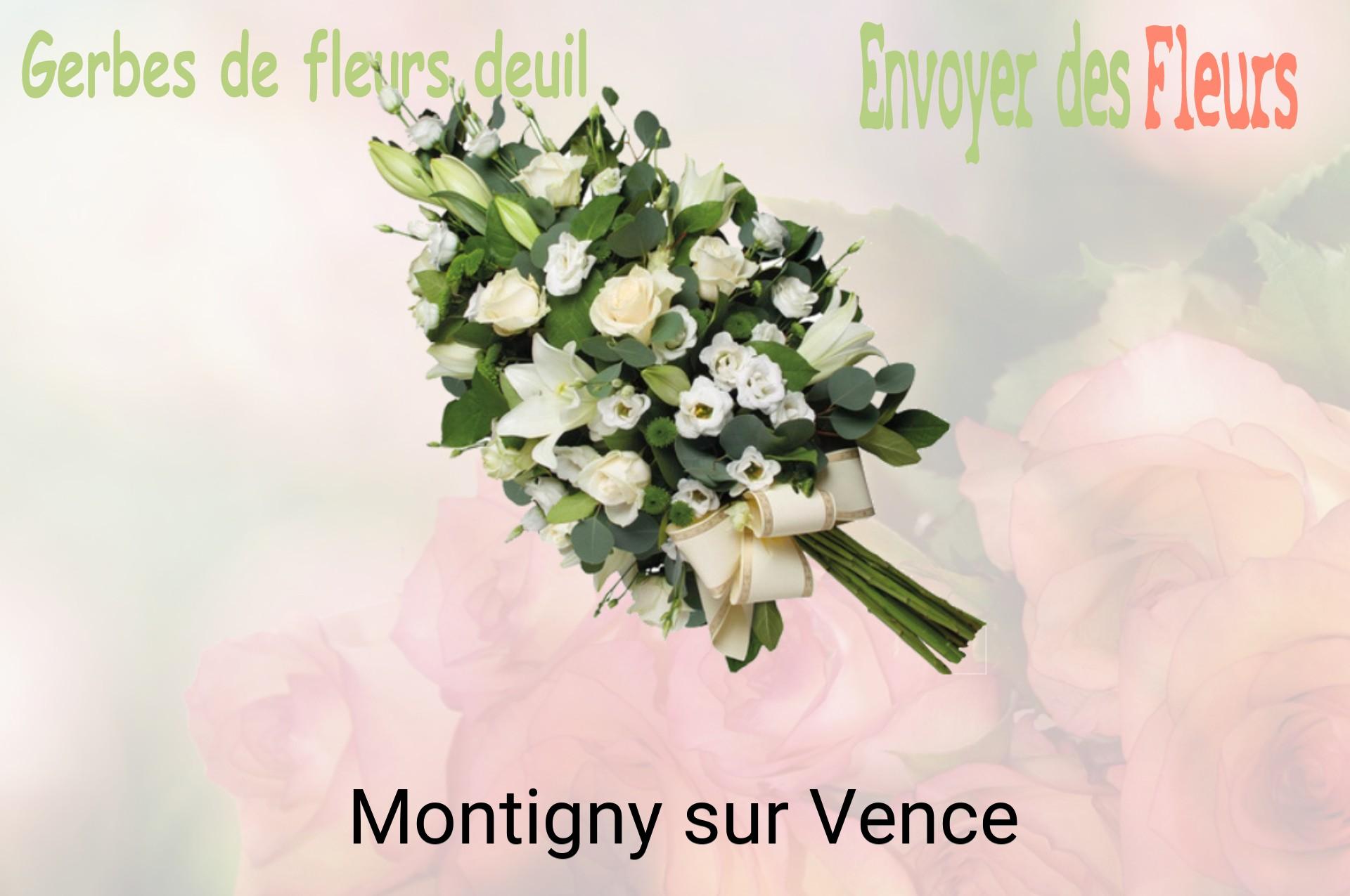 Gerbe de fleurs de deuil livrée à Montigny-sur-Vence